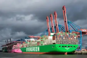 Container ships with cargo at China Vast Logistics port, showcasing international shipping and freight forwarding services in Shanghai.