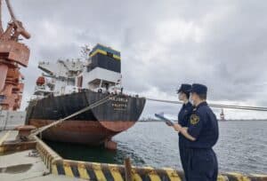 INSPECTION OF CHINA VAST LOGISTICS SHIP AT PORT.