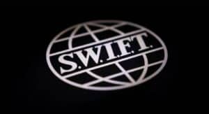 SWIFT logo representing global logistics and international financial messaging services.