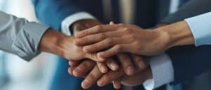 Global logistics team collaboration for China Vast Logistics, emphasizing teamwork and efficiency.