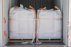 Large freight bags packed for logistics shipment in China for efficient cargo transportation.