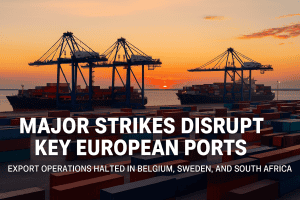 Major strikes disrupt European ports, container terminal operations halted and export delays