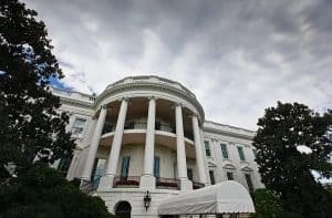 White House building, symbol of US government and presidential authority