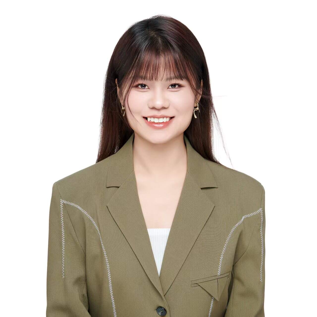 Company team member portrait, professional business headshot of female staff