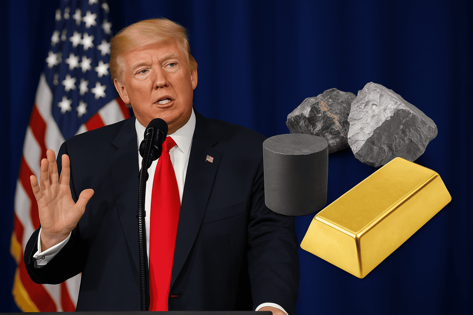 Trump exempts graphite, tungsten, uranium, and gold from tariffs while adding silicon products to tax list illustration